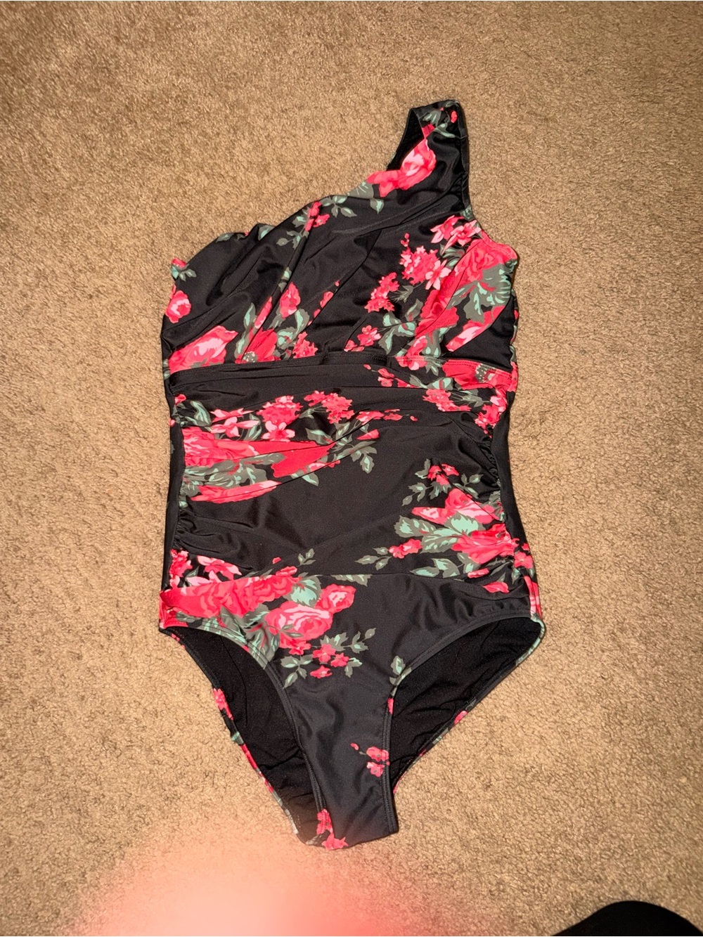 Albion One-Shoulder Floral One-Piece Swimsuit